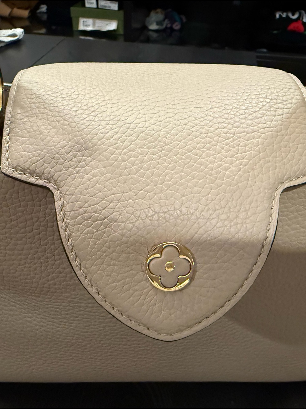Louis Vuitton Beige/Taupe Leather Top Handle Satchel - Picture 3 of 7